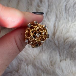 Vintage gold and silver ring